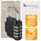 Newhouse Hardware Combination Padlock, Number of Dials 4, Customizable 4-Digit Lock Combo, Black NHH-NUMLK-BLK - alternate 2